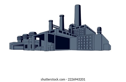 
Industrial plant digital design, vector illustration eps graphic