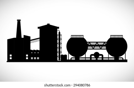 Industrial plant digital design, vector illustration 10 eps graphic