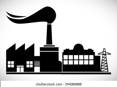 Industrial plant digital design, vector illustration 10 eps graphic