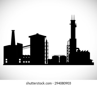 Industrial plant digital design, vector illustration 10 eps graphic