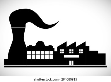 Industrial plant digital design, vector illustration 10 eps graphic