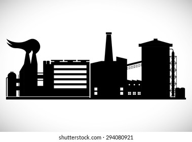Industrial plant digital design, vector illustration 10 eps graphic
