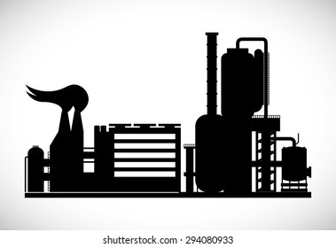 Industrial plant digital design, vector illustration 10 eps graphic