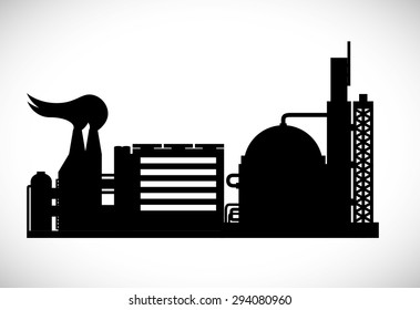 Industrial plant digital design, vector illustration 10 eps graphic