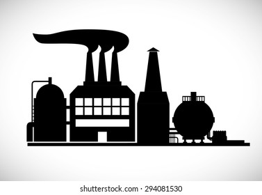 Industrial plant digital design, vector illustration 10 eps graphic