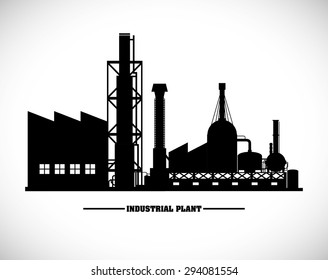 Industrial plant digital design, vector illustration 10 eps graphic