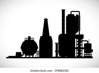 Industrial plant digital design, vector illustration 10 eps graphic