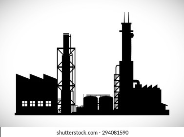 Industrial plant digital design, vector illustration 10 eps graphic
