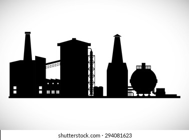 Industrial plant digital design, vector illustration 10 eps graphic