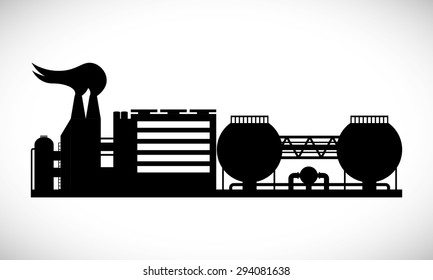 Industrial plant digital design, vector illustration 10 eps graphic