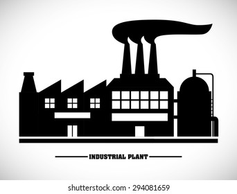 Industrial plant digital design, vector illustration 10 eps graphic