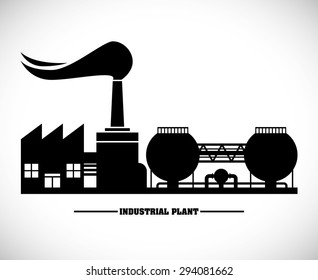 Industrial plant digital design, vector illustration 10 eps graphic