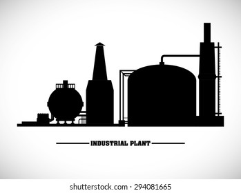 Industrial plant digital design, vector illustration 10 eps graphic