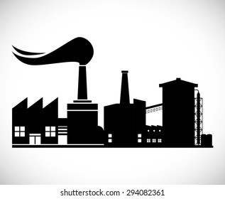 Industrial plant digital design, vector illustration 10 eps graphic