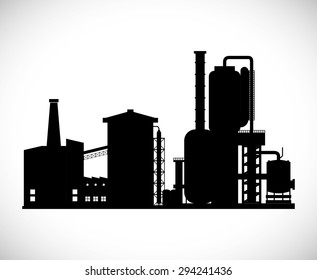 Industrial plant digital design, vector illustration 10 eps graphic