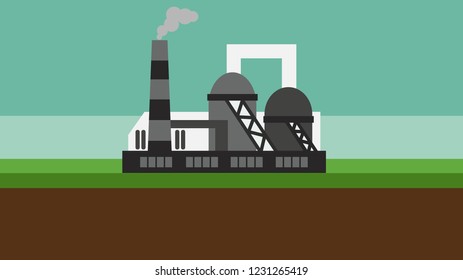 Industrial plant in vector image format