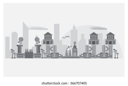 Industrial plants, factories and warehouses