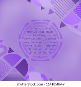 Industrial Poster with Geometric Shapes, Patterns and Vibrant Mesh Background. Perfect for Ad, Invitation, Presentation Header, Page, Cover. Vector EPS 10