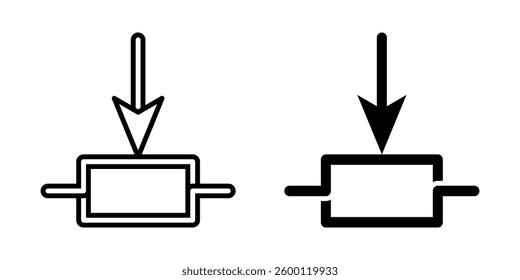 Industrial potentiometer icon simple vector. Electric circuit. Central computer