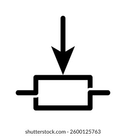 Industrial potentiometer icon simple vector. Electric circuit. Central computer