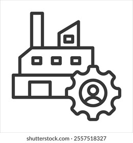 Industrial Practices Outline Icon Vector Illustration