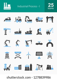 Industrial Process Filled Icons