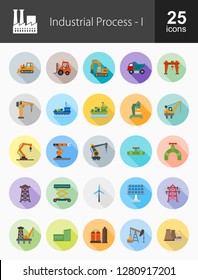 Industrial Process Flat Icons