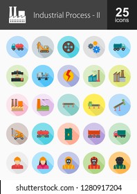 Industrial Process Flat Icons