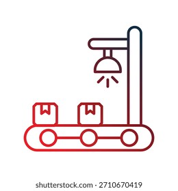 Ícone de processo industrial com ilustração de estoque de vetor de fundo branco