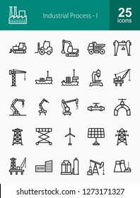 Industrial Process Line Icons