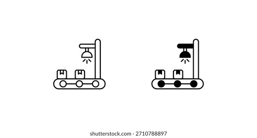 Icono de conjunto de proceso de Industrial con fondo blanco Vector Ilustración de stock