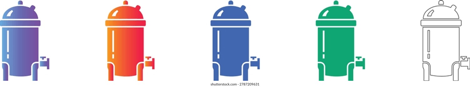 Industrial Process Tanks Illustration Collection vol 1043