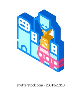 industrial production peanut butter conveyor isometric icon vector. industrial production peanut butter conveyor sign. isolated symbol illustration