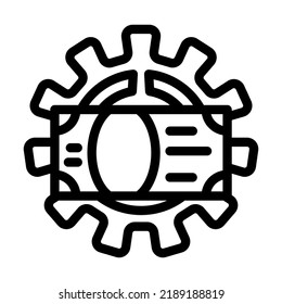 industrial profit line icon vector. industrial profit sign. isolated contour symbol black illustration