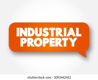 Industrial Property text message bubble, concept background