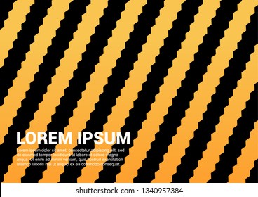 Industrial, protective background of black and yellow geometric stripes.