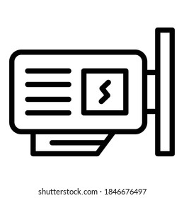 Industrial pump icon. Outline industrial pump vector icon for web design isolated on white background