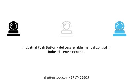 Botão de pressão industrial para controle manual confiável em ambientes hostis