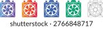 Industrial Radiator Cooling Fan Vector Set vol 1681