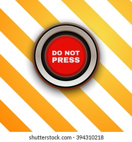 Industrial Red Button. Do not press. Vector illustration