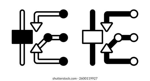 Industrial relay icon simple vector. Electric circuit. Central computer