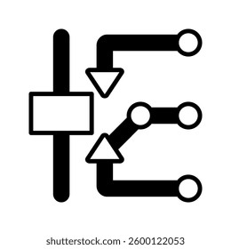 Industrial relay icon simple vector. Electric circuit. Central computer