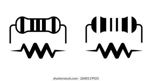 Industrial resistor icon simple vector. Electric circuit. Central computer