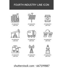 Industrial Revolution Line Icon