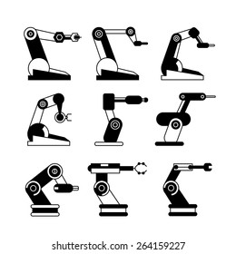 industrial robot arm icons