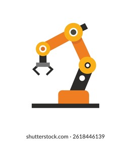 industrial robot arm vector art