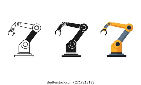 Brazos de robot de Industrial en diferentes estilos