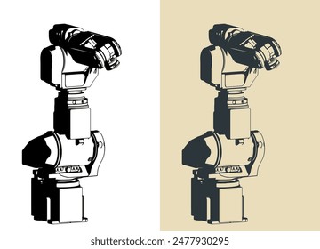 Industrial robot for automated production lines