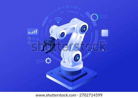 Industrial Robot Automation Robotics Technology, smart factory, manufacturing, engineering