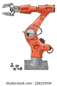 industrial robot - cartoon